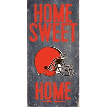 FAN CREATIONS Cleveland Browns Wood Sign - Home Sweet Home 6"x12" 7846004836